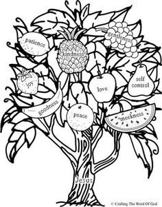 Fruit Of The Spirit - Coloring Pages for Kids and for Adults