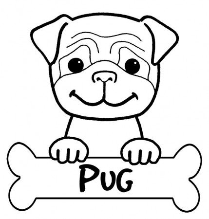 Printable Pug Coloring Page