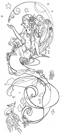 art noveau but busy | Mermaids | Pinterest | Mermaids, Art Nouveau ...