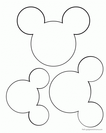 Mickey Mouse Face Template Coloring Page