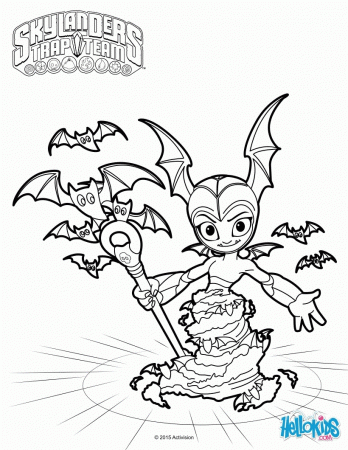 Skylanders Trap Team coloring pages - Bat Spin
