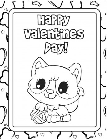 Valentine's Day Card Coloring Pages | Forcoloringpages.com