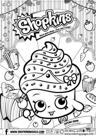 Print shopkins cupcake queen Coloring pages
