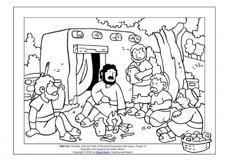 Coloring Page: Lessons from Jesus: Teach us to pray | My Wonder Studio