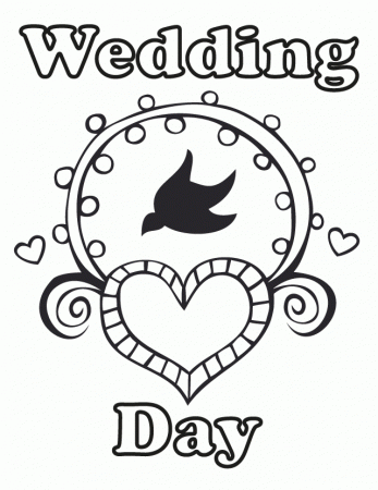 Free Printable Wedding| Coloring Pages Kids, Download Free Clip ...