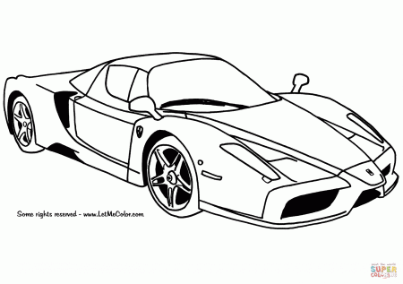 Ferrari Enzo Car coloring page | Free Printable Coloring Pages