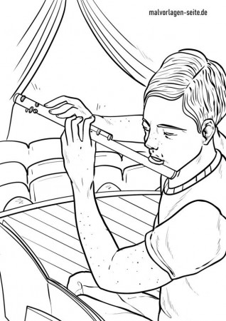 Coloring page flute | Musical instruments - download free coloring ...