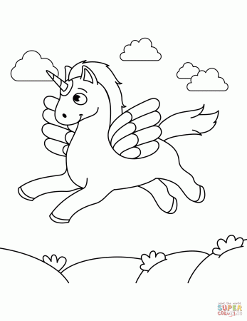 Alicorn coloring page | Free Printable Coloring Pages