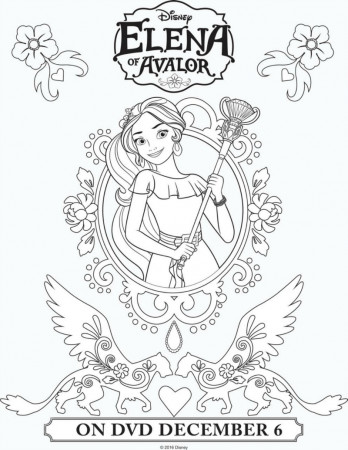 Disney Elena of Avalor Printable Coloring Page | Mama Likes This