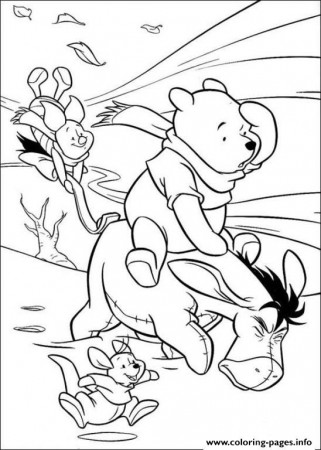 Print pooh and friends against windy day pageab61 coloring pages ...