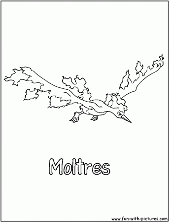 Moltres Coloring Page