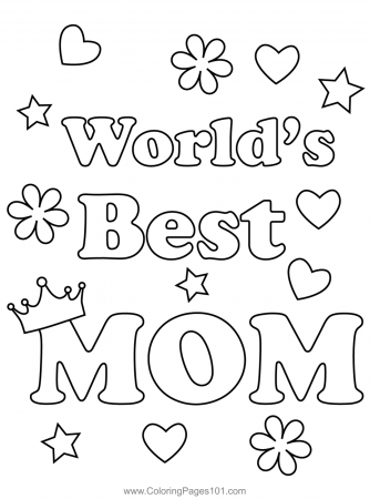 World's Best Mom Coloring Page for Kids - Free Mother's Day Printable Coloring  Pages Online for Kids - ColoringPages101.com | Coloring Pages for Kids
