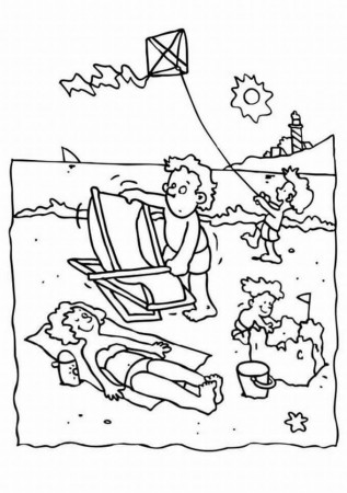 summer holidays coloring pages - Clip Art Library