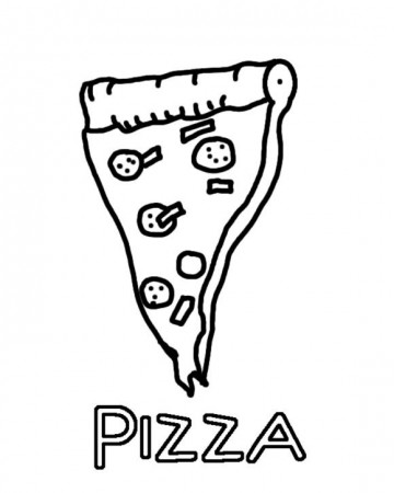 Kids Pizza Coloring Pages Of Food | Foods Coloring pages of ...