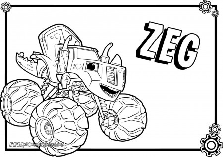 Zeg Blaze And The Monster Machines Coloring Pages - Blaze And The ...