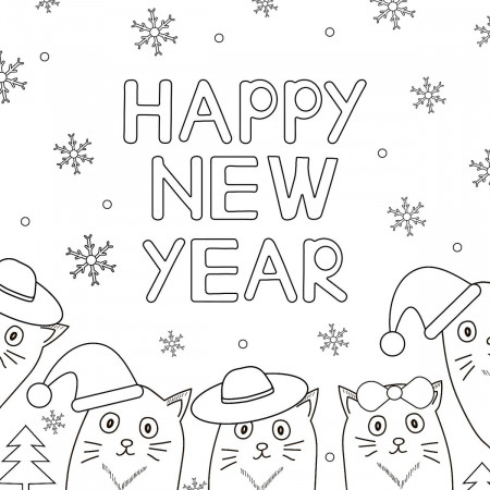 New Year & January Coloring Pages: Printable Fun to Help Kids ...