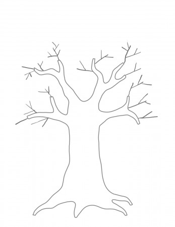 coloring pages of kids tree trunk. printable family tree template ...