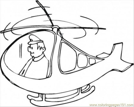 Pilot In Helicopter Coloring Page - Free Air Transport ...