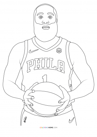 James Harden coloring page