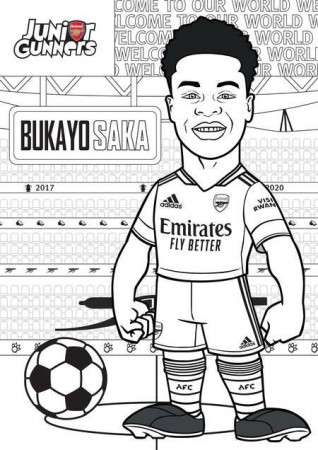 Colour in Bukayo Saka | Junior Gunners | News | Junior Gunners | Arsenal.com