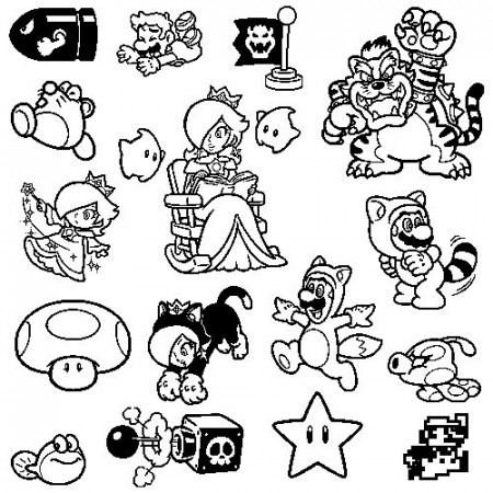 Super mario 3d world printable coloring pages