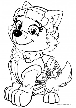 Everest Paw Patrol Coloring Page - youngandtae.com in 2020 | Paw patrol  coloring pages, Paw patrol coloring, Paw patrol printables