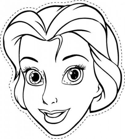 Free Printable Coloring Page Belle Mask (PrincessColoringPages) | Belle coloring  pages, Princess coloring pages, Printable halloween masks