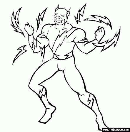 Captain Electric Online Coloring Page