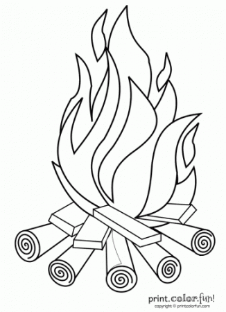 children camp fire Colouring Pages | Camping coloring pages, Truck coloring  pages, Coloring pages