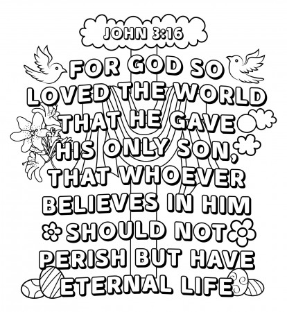10 Best Printable Coloring Page With John 3 16 PDF for Free at Printablee