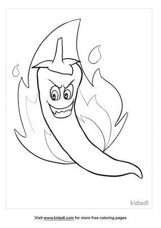 Chili Pepper Coloring Pages | Free Food-and-drinks Coloring Pages | Kidadl