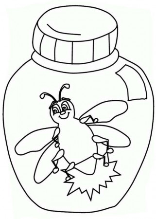 Firefly Insect Coloring Page drawing free image download
