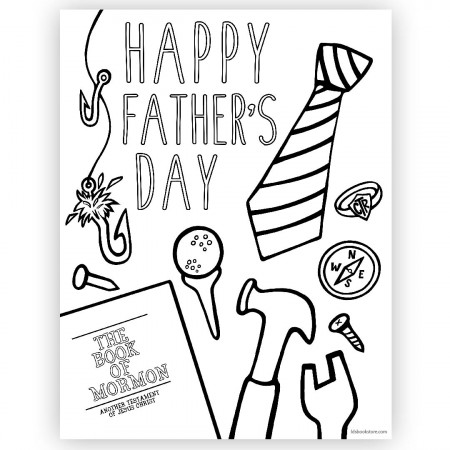 Happy Father's Day Coloring Page - Printable
