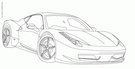 Coloring pages for boys. Ferrari || COLORING-PAGES-PRINTABLE.COM