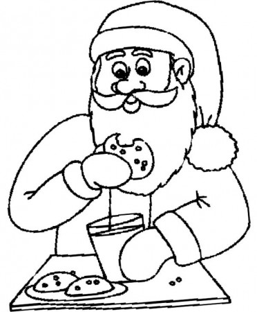 Cookies For Santa Coloring Page