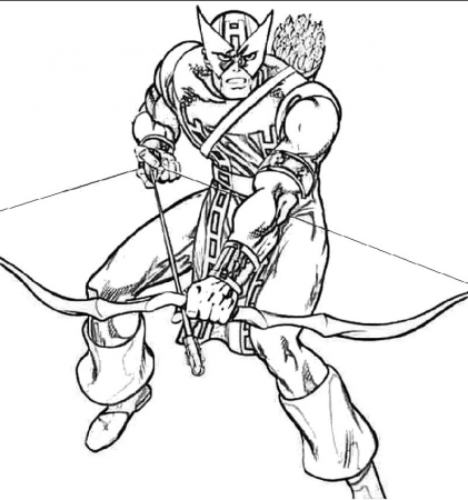 Hawkeye Coloring Pages for All Ages | Coloring pages, Super ...