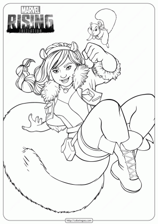 Marvel Rising Squirrel Girl Coloring Pages