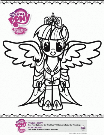princess twilight sparkle colouring pages for kids - Clip Art Library