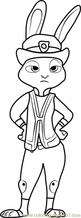Judy Hopps Coloring Page for Kids - Free Zootopia Printable Coloring Pages  Online for Kids - ColoringPages101.com | Coloring Pages for Kids