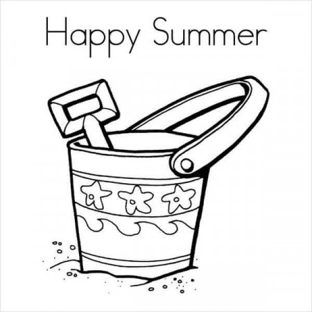 Happy Summer Coloring Page - Free Printable Coloring Pages for Kids