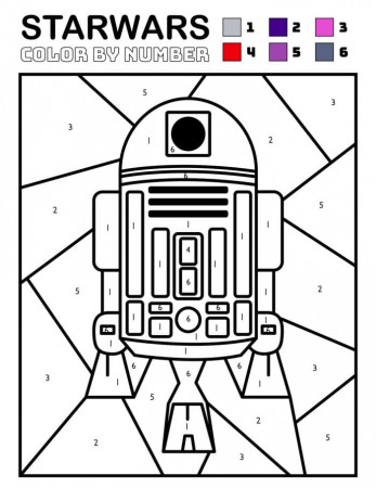 Free Coloring Pages Star Wars Color by Number Printables - Baby Yoda