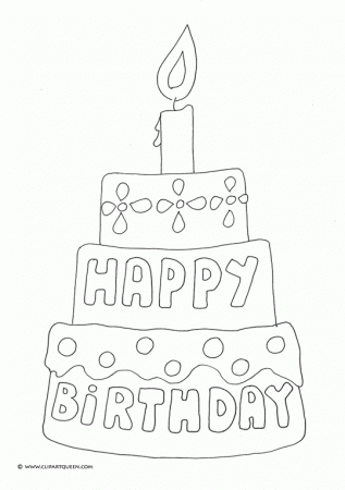 Happy Birthday Pictures To Color - Coloring Pages for Kids and for ...