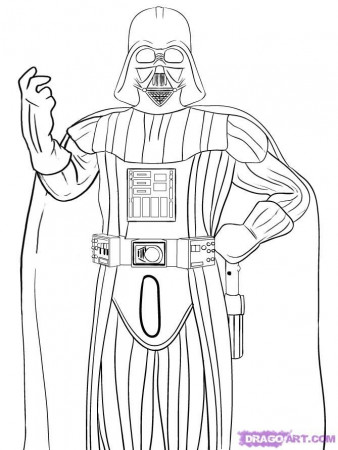 Darth Vader Face Coloring Page - Coloring Page