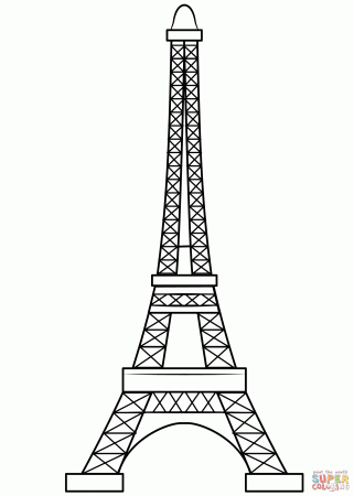 Eiffel Tower coloring page | Free Printable Coloring Pages