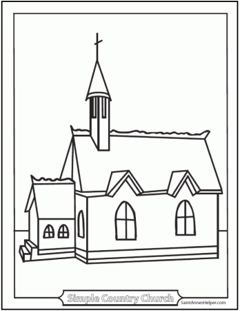 9+ Church Coloring Pages ❤️+❤️ Catholic Churches, Cathedrals, Missions
