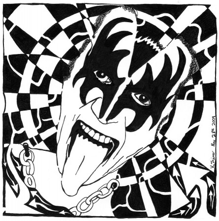 gene simmons coloring - Clip Art Library