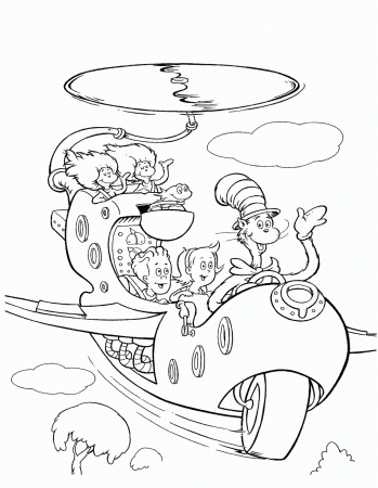 Cat in the Hat Coloring Pages