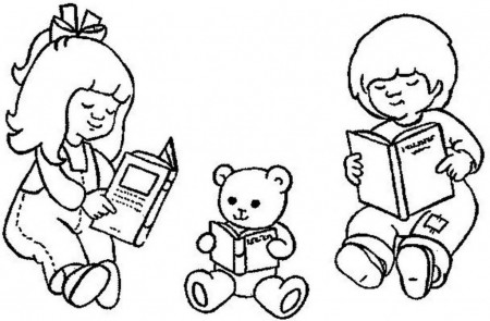 6 Pics of Girl Reading Coloring Page - Girl Reading Book Coloring ...