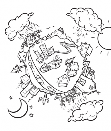 Water Conservation Colouring Sheets - High Quality Coloring Pages