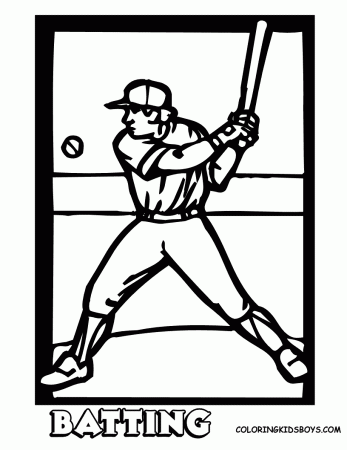 Sporty Coloring Pages to Print Baseball | Baseball | Sports | Free ...